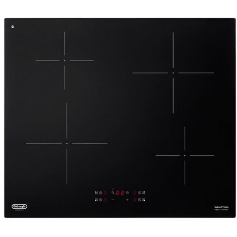 De'Longhi PIN 62 Noir Table de cuisson à induction encastrable 60 cm 4 feux