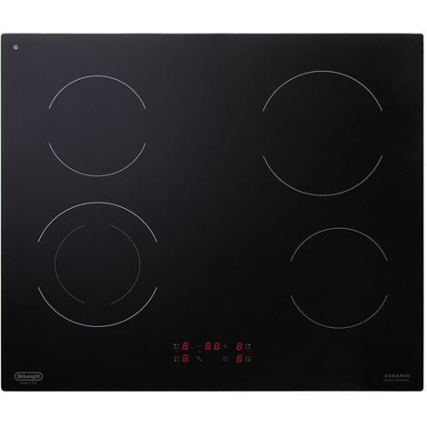 De'Longhi PVC 61 N piano cottura Nero Da incasso 60 cm Ceramica 4 Fornelli