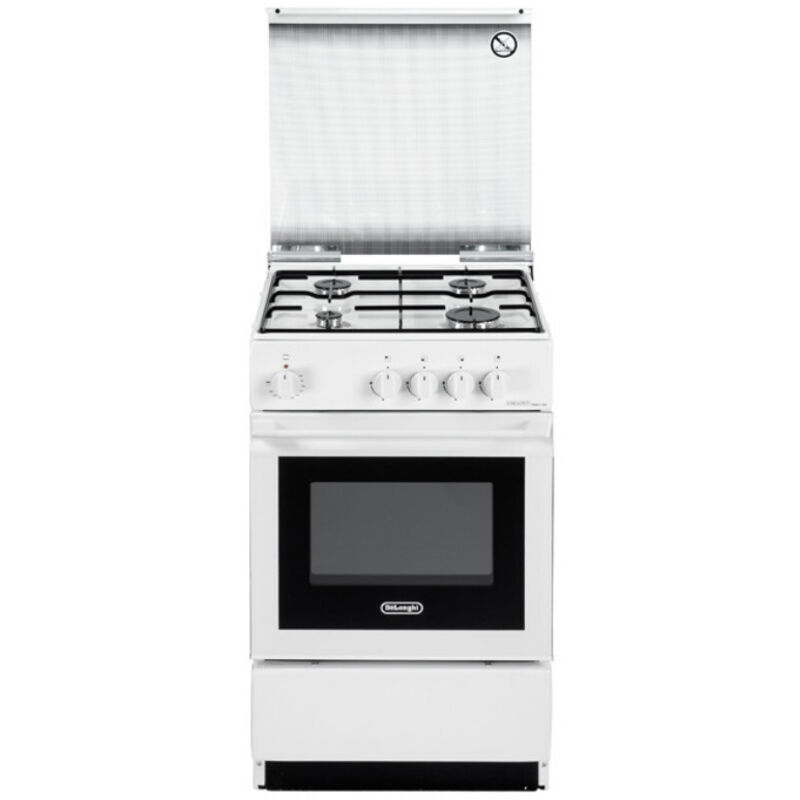 Delonghi - De Longhi Cucina Elettrica SESW554NED 4 Zone di Cottura Fuochi a Gas Forno Elettrico Classe b Dimensioni 50 x 50 cm Colore Bianco