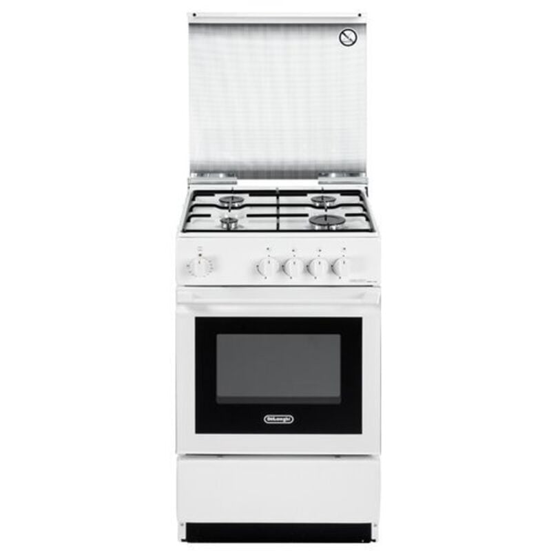 De Longhi Cucina Elettrica SESW554NED 4 Zone di Cottura Fuochi a Gas Forno Elettrico Classe B Dimensioni 50 x 50 cm Colore Bianco