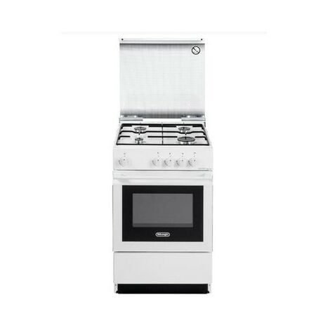 Delonghi SEW 554 N ED Cucina Gas 4 Fornelli con Forno Elettrico da 50 cm Bianco