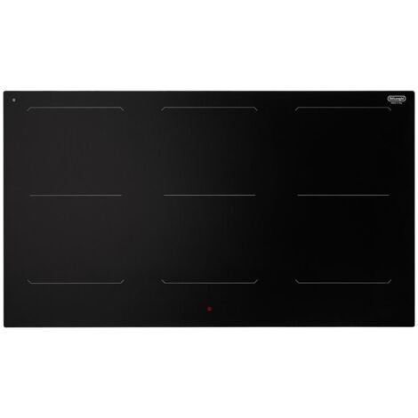 DeLonghi SLI 906 Piano Cottura ad Induzione Vetroceramica 6 Zone di cui 3 Zone Full Bridge Touch Control Funzione chef cook e Melting Automatic easy start 90cm Nero