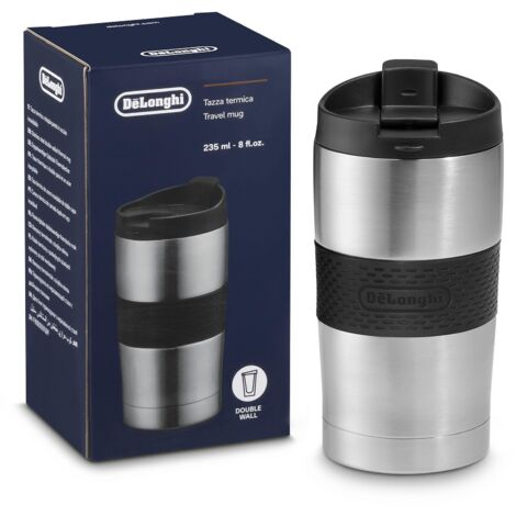 De'Longhi tazza da viaggio termica a doppia parete in acciaio inossidabile 300ml
