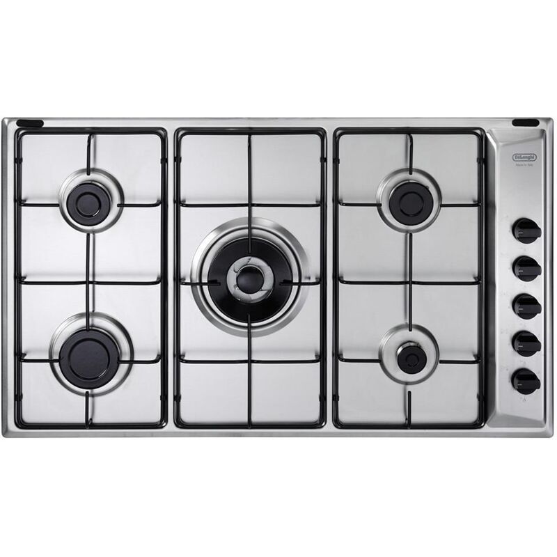 De'Longhi YAL 59 DD Table de cuisson encastrable en acier inoxydable 86 cm Gaz 5 brûleurs De'Longhi YAL 59 DD Table de cuisson encastrable en acier inoxydable 86 cm Gaz 5 brûleurs