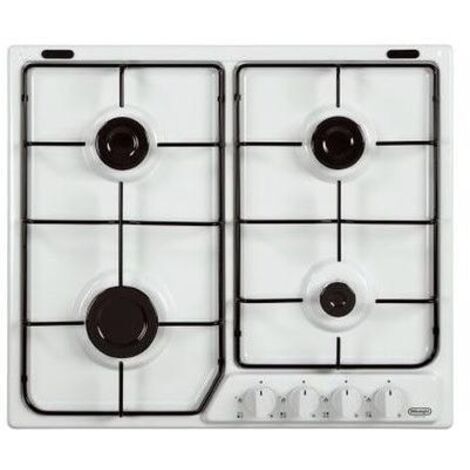 DeLonghi YBF 46 ASV Piano Cottura Bianco Da Incasso Gas 4 Fornelli