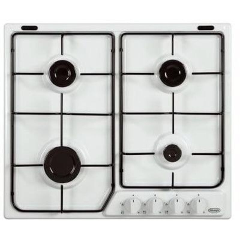 Table de cuisson à gaz encastrable DeLonghi YBF 46 ASV Blanc 4 brûleurs