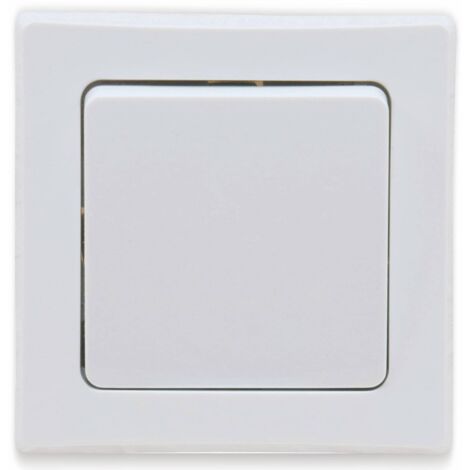 DELPHI Wechselschalter Klemmanschluss, 10A/250V, 1-fach-Rahmen, weiß