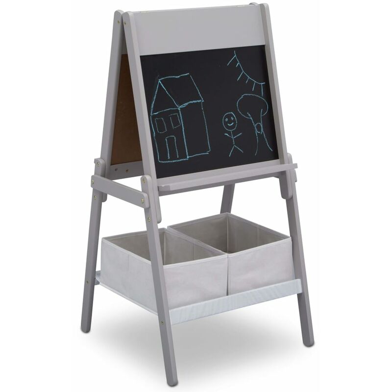 

Caballete pizarra de doble cara con papel gris MySize - Gris - Delta Children