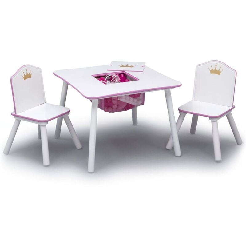 

Set de muebles para niños Princess Crown blanco y rosa - Rosa - Delta Children