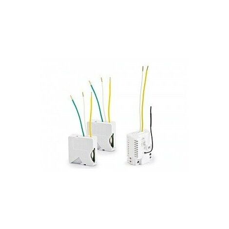 Delta Dore – Kit interrupteur sans fil va et vient – Récepteur radio 230V – Compatible tous éclairages – Autonomie 3 ans – Émetteur 2 voies