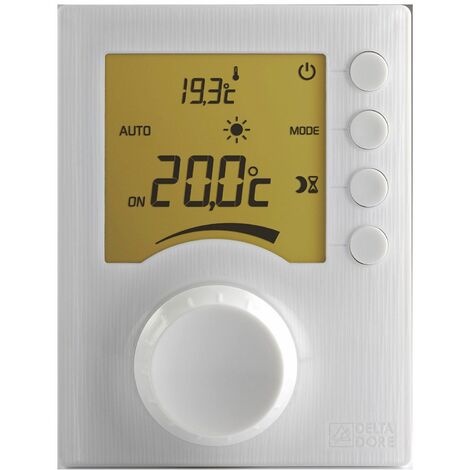 Delta Dore – Thermostat d'ambiance filaire Tybox 31 – Affichage digital – Plage de réglage 5° à 30°C – Compatible chaudières et PAC non réversibles