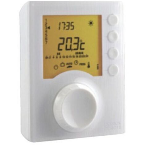 Delta Dore – Thermostat de chaudière à piles 2 niveaux de consigne – Alimentation 2 piles LR03 – Plage 5 à 30°C – 6053005