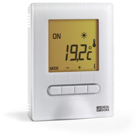 Delta Dore – Thermostat électronique digital semi-encastré pour plancher chauffant – Écran rétro-éclairé – Plage de fonctionnement -5 à 40°C – 6151055