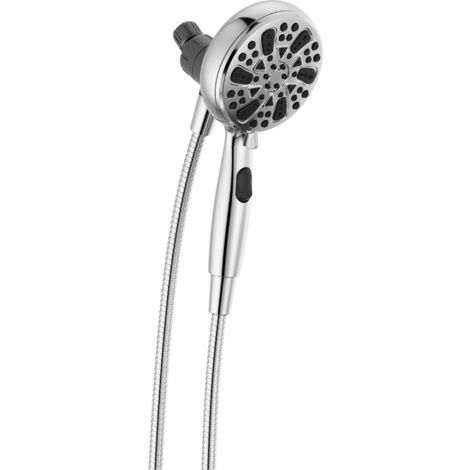 Delta Faucet Soffione doccia magnetico SureDock a 6 getti con doccetta portatile, soffione cromato con tubo flessibile, docking MagnaTite