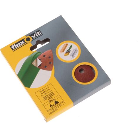 Delta Hook & Loop Sanding Sheets 94mm Assorted (Pack 25) FLV26721