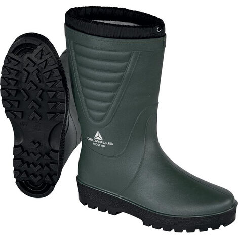 Delta Plus – Bottes de travail fourrées en PVC – Étanches – Semelle antidérapante – Pointure 43 – Pour agriculture et jardinage - FROSTOBVE0