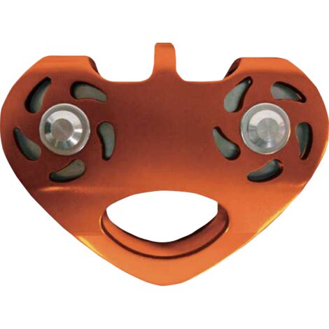 DELTA PLUS - Double poulie sur roulement à bille - Aluminium - Longueur:  Unique  - Taille Unique - Couleur Orange