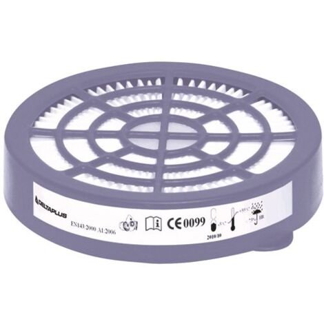 Delta Plus – Filtre cartouche de rechange pour demi-masque Jupiter M6200 – Protection contre particules fines – Remplacement rapide et facile