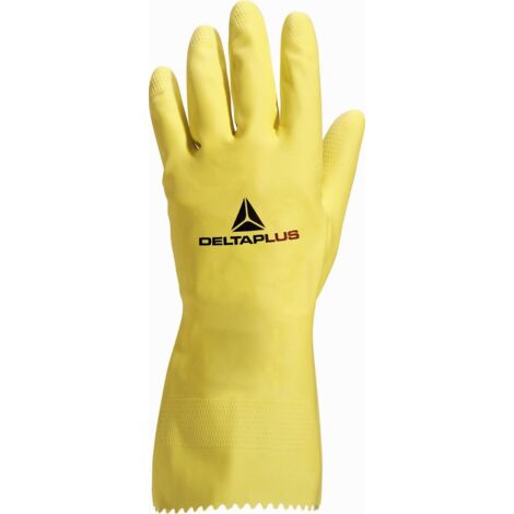 DELTA PLUS GANTS SINTETICOS GANT LATEX NETTOYAGE JAUNE 30 CM TAILLE 6,5 GUANTES SINTETICOS