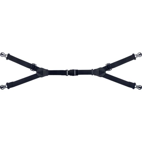 DELTA PLUS - Jugulaire 4 points pour casques Diamond et Onyx - Sachet de 10 - Taille Ajustable - Couleur Noir
