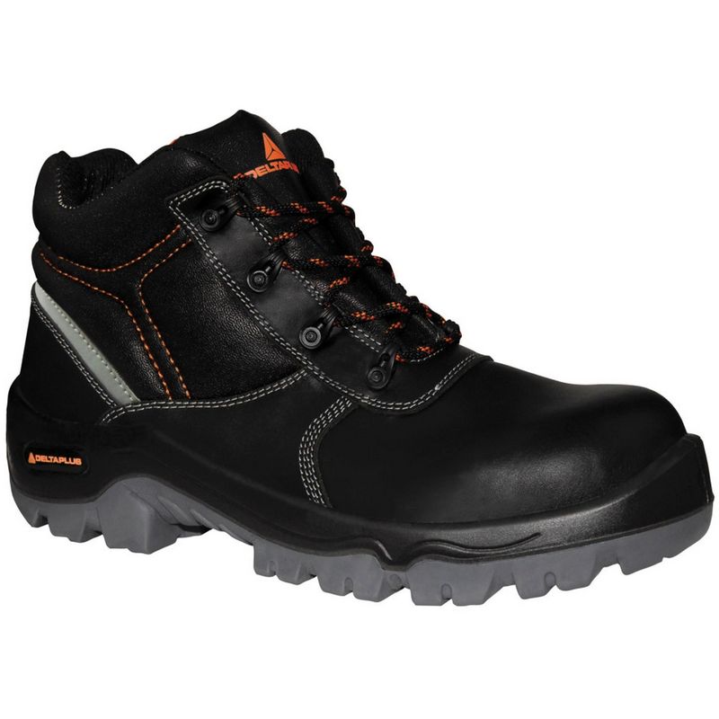 Delta Plus Mens Phoenix Composite Leather Safety Boots (11 UK) (Black)
