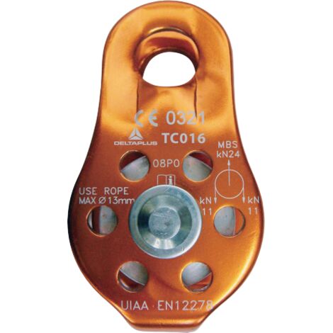 DELTA PLUS - Mini poulie - Aluminium - Longueur:  Unique  - Taille Unique - Couleur Orange