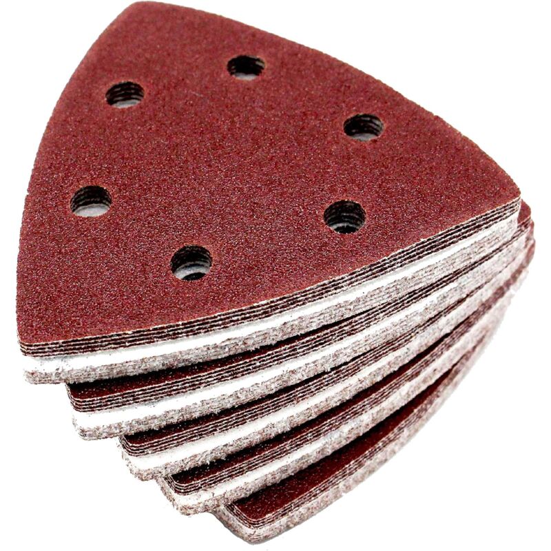 Delta sanding triangles 60 pieces 6 holes 90 x 90 x 90 mm Mixpack 10 each x grain 40/60/80/120/180/240 for delta sanders