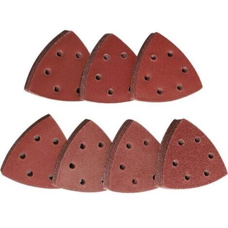 Delta-Triangles de Ponçage 70 Pièces Mixpack 10 x Grain 60/80/120/180/240/320/400 Chacun,90 x 90 x 90 mm Pour Ponceuses Delta,triangles abrasifs autoagrippants