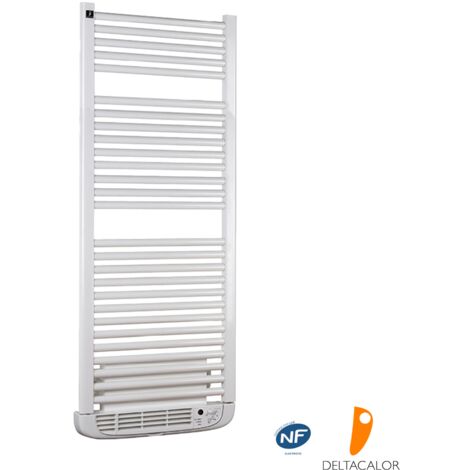 Deltacalor – Sèche-serviette électrique soufflant 750W + 1000W – Surface de chauffe 10m² – Télécommande incluse – Grille de soufflerie orientable
