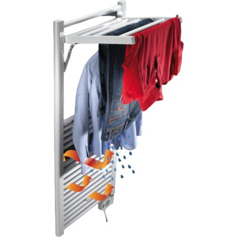 Deltacalor – Sèche-serviettes électrique 750W – Dimensions H142 x l50 cm – Inertie fluide – Thermostat programmable – Design élégant pour salle de bains