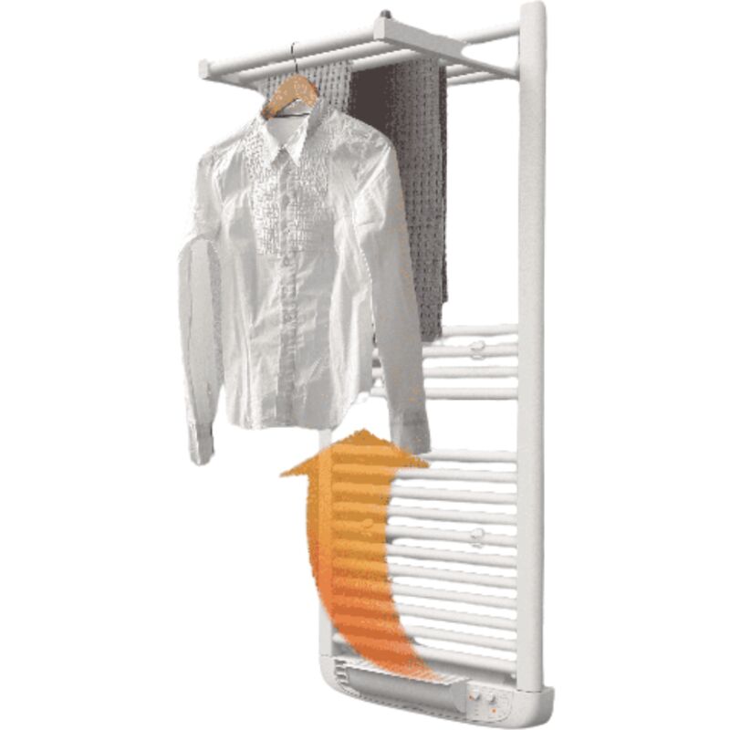 Deltacalor - Sèche-serviettes électrique avec soufflerie Stendino 750+1000W blanc