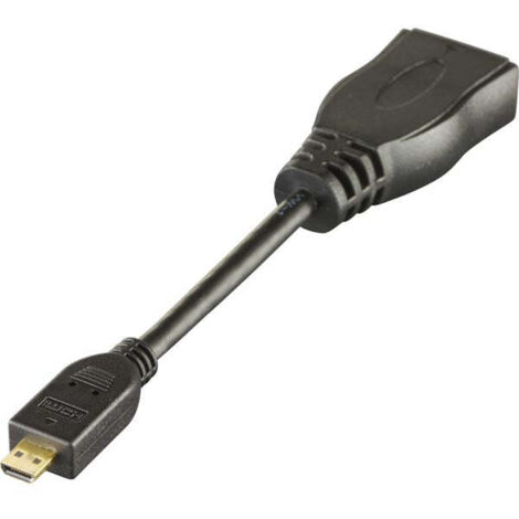 Deltaco hdmi adapter micro hdmi stecker auf buchse schwarz