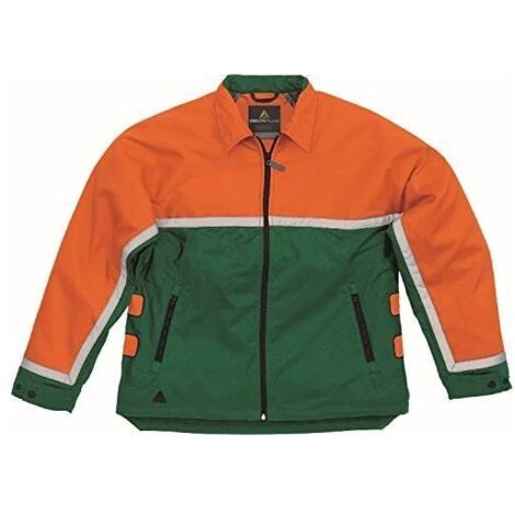 Deltaplus Giacca Epicea In Poliestere Cotone Verde-Arancione Taglia M