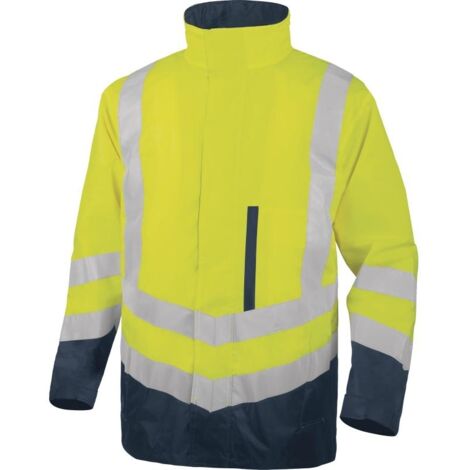 DELTAPLUS - Veste de protection haute visibilité bicolore - OPTIMUM2 OPTI2JM - Taille S - Jaune et marine - Bandes réfléchissantes - Neuf sous emballage d'origine - Voir photos pour détails