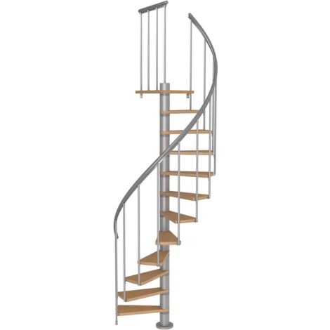 Deluxe 1200mm-Beech & Grey Spiral Staircase