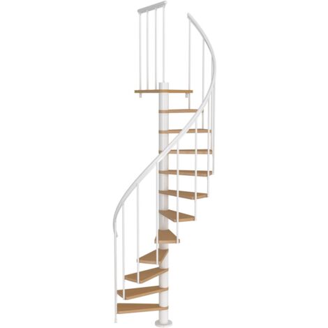 Deluxe 1200mm White Spiral Staircase