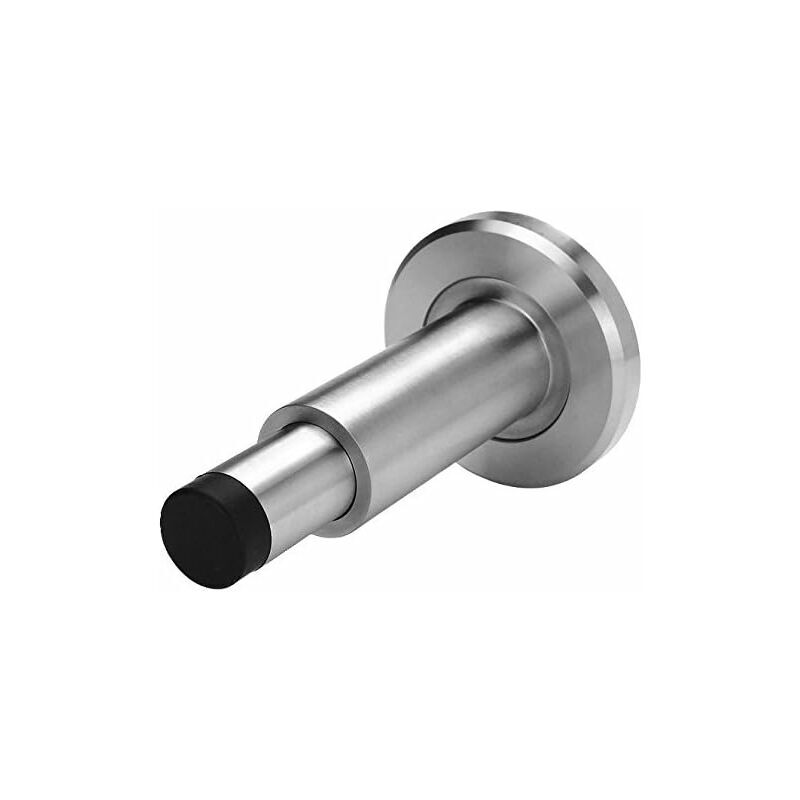 Hoopzi - Deluxe Adjustable Solid 304 Stainless Steel Extra-Thick Casting + Rubber Heavy Duty Door Stopper Stops Wall Mounted Built in Door Doorstop