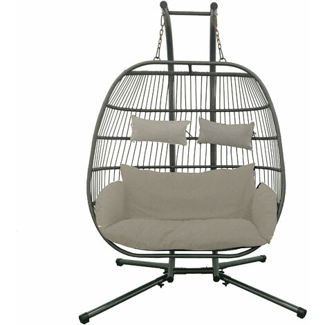 main image of "Deluxe Garden Hanging egg chair"