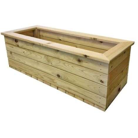 Deluxe Large Trough Planter - Timber - L40 x W100 x H32 cm - Fully Assembled
