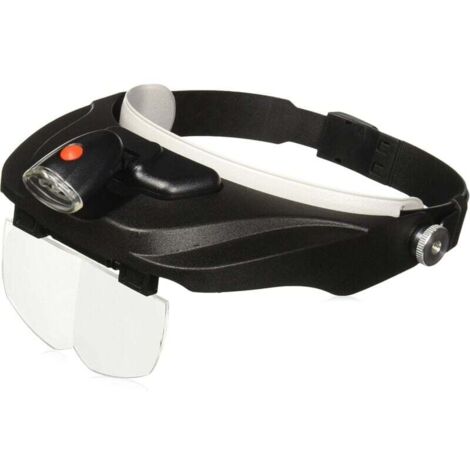 Deluxe loupe serre-tête de la Série PRO avec fonction éclairage par LED et quatre lentilles de rechange (CP-60)
