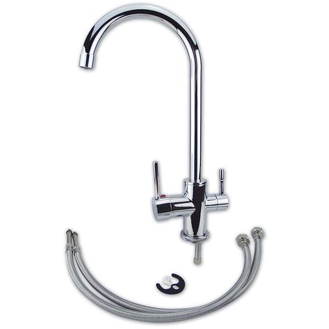 main image of "Deluxe modern 3-Way Chrome Tap - Hot, Cold, Filtered Tap Water"