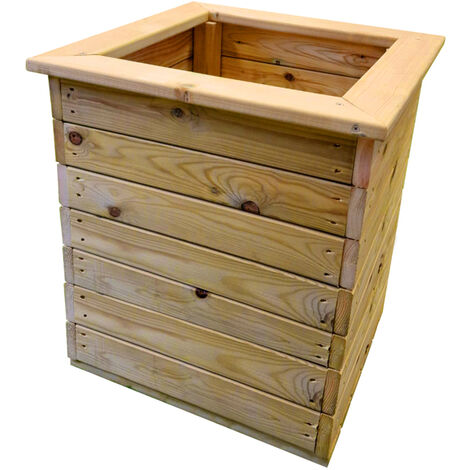Deluxe Square Planter - Timber - L50 x W50 x H53 cm - Fully Assembled