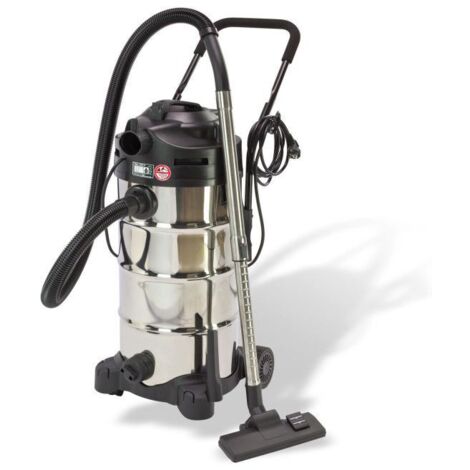 Dema – Aspirateur professionnel eau et poussière 45L 1400W – Débit d'air 58 l/s – Fonction souffleur – Pour chantiers humides