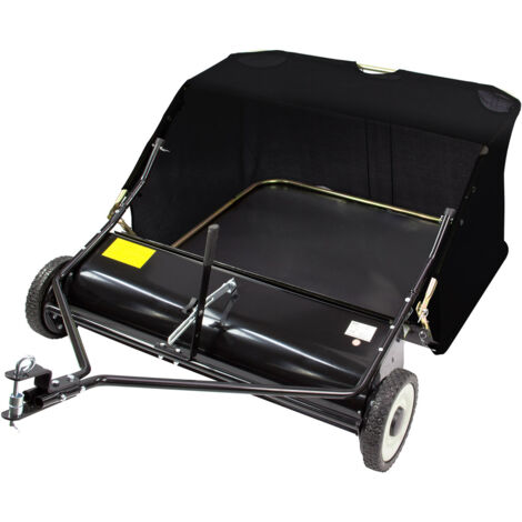 Dema – Balayeuse à feuilles et à gazon 120 cm – Largeur de travail 1200 mm – Capacité bac 350 litres – Mécanisme de ramassage intégré