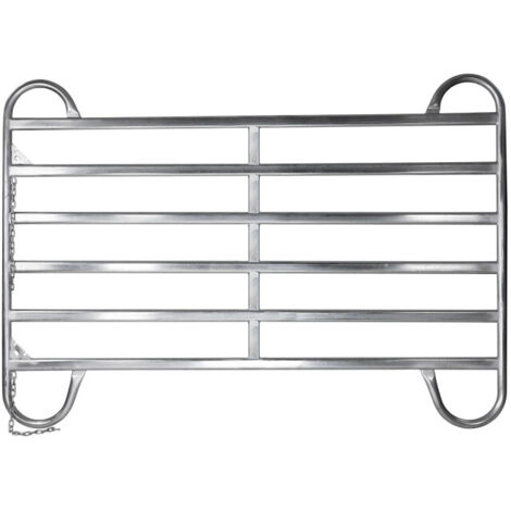 Dema – Barrière de chantier galvanisée 2400mm – Montage rapide avec chaînes – Tubes spéciaux pour charges lourdes – Stabilité accrue avec pieds antidérapants