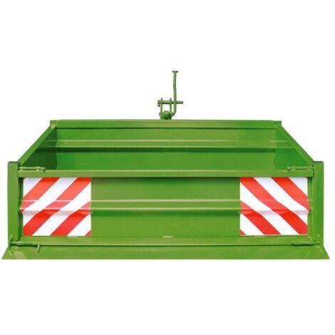 Dema – Benne agricole 3 points pour tracteur – Volume 0,55 m³ – Raccords pour catégories I et II – Dispositif de bascule sécurisé