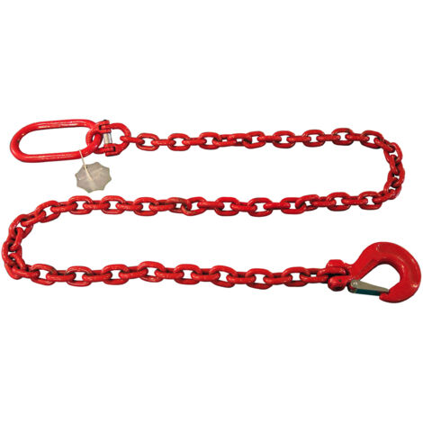 Dema – Chaîne de débardage 10 mm – Acier 3 tonnes – Longueur 2 mètres – Mousqueton 40 mm pour levage industriel