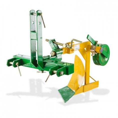 Dema – Charrue simple 1 soc – Pour tracteurs 15-20 CV – Attelage 3 points catégorie I – Largeur de travail 400 mm – Réglage d'angle facile