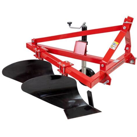 Dema – Charrue simple 2 socs pour tracteur – Attelage 3 points catégorie I – Largeur de travail 50 cm – Profondeur 17 cm