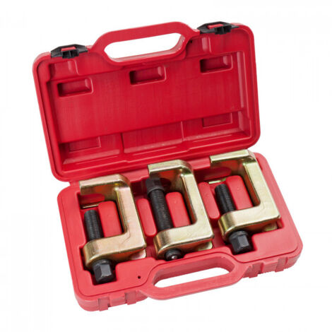 Dema – Coffret d'arrache rotule 3 pièces – Broche d'extraction ø 17 mm – Extracteurs 24/28/34 mm pour mécaniciens – Dimensions 24 x 16 x 7,5 cm